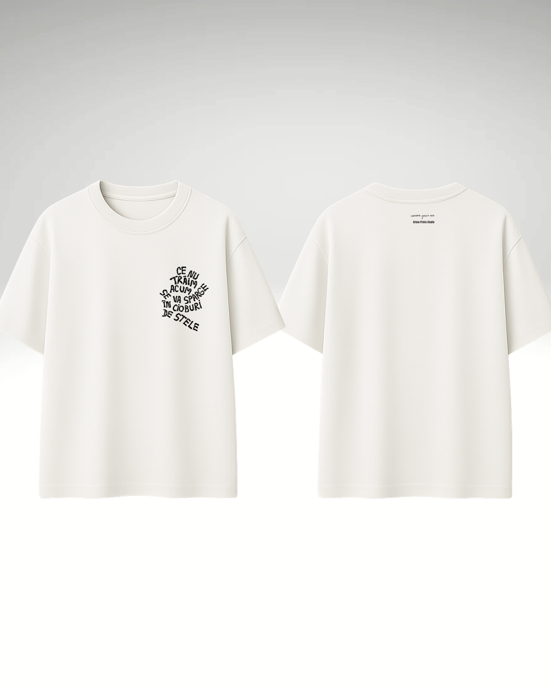 Tricou ce nu trăim acum - print față