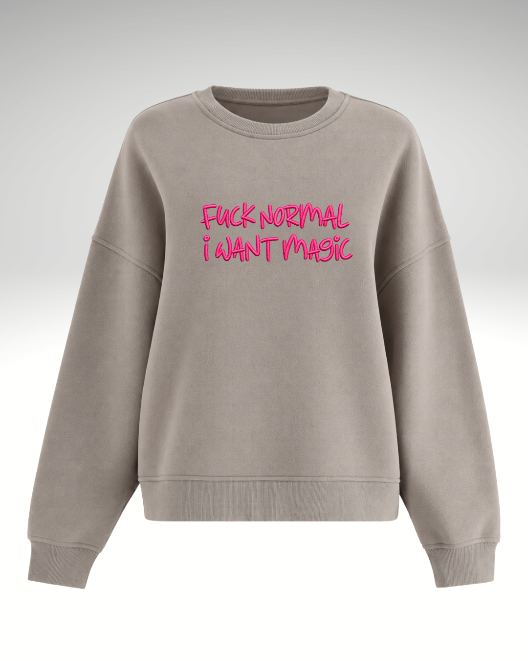 Bluză oversize Fuck normal i want magic
