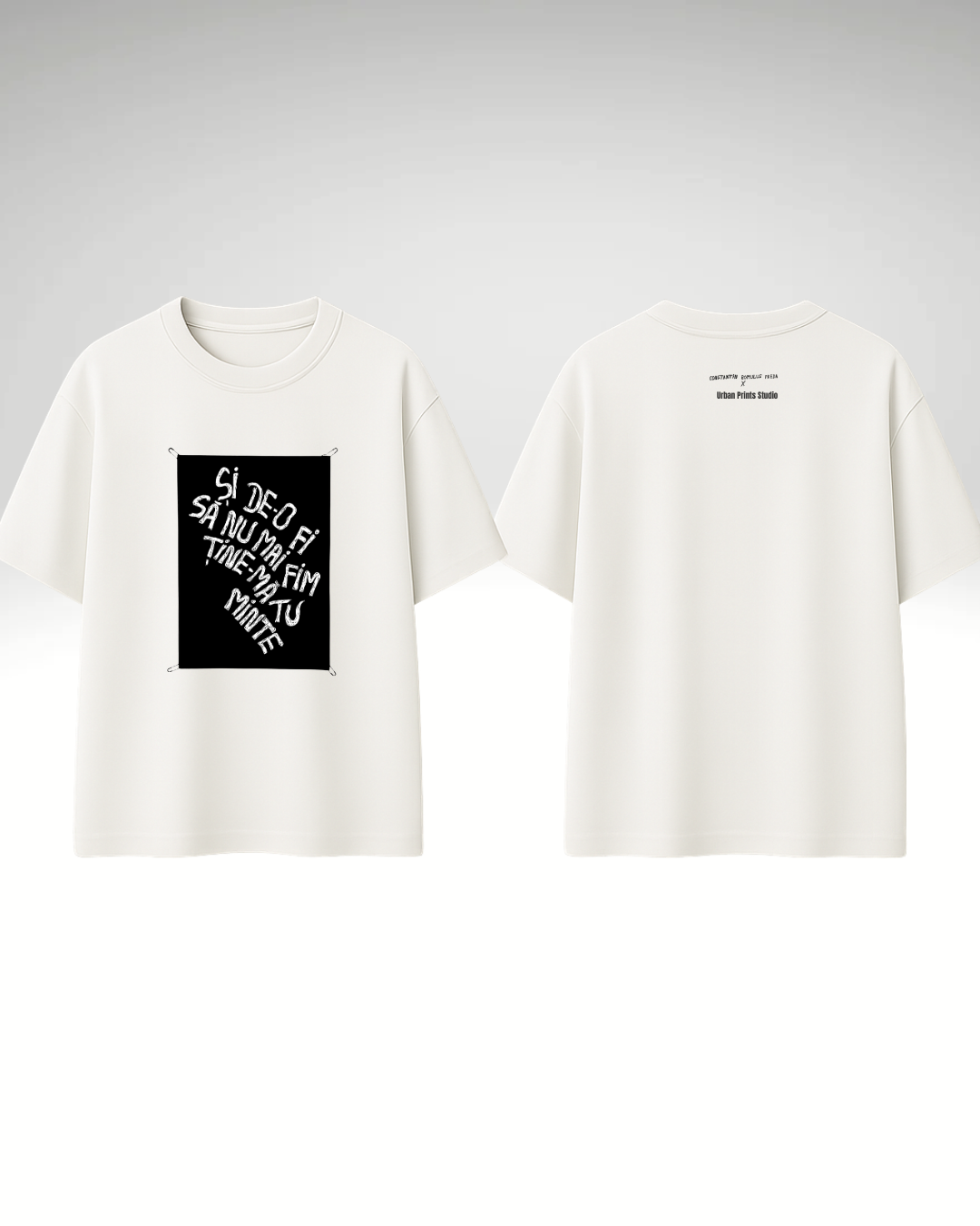 Tricou Și de-o fi sǎ nu mai fim ține-mă tu minte (cu print detașabil)