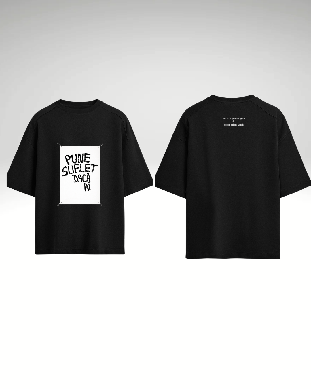 Tricou Pune suflet dacă ai (cu print detașabil)