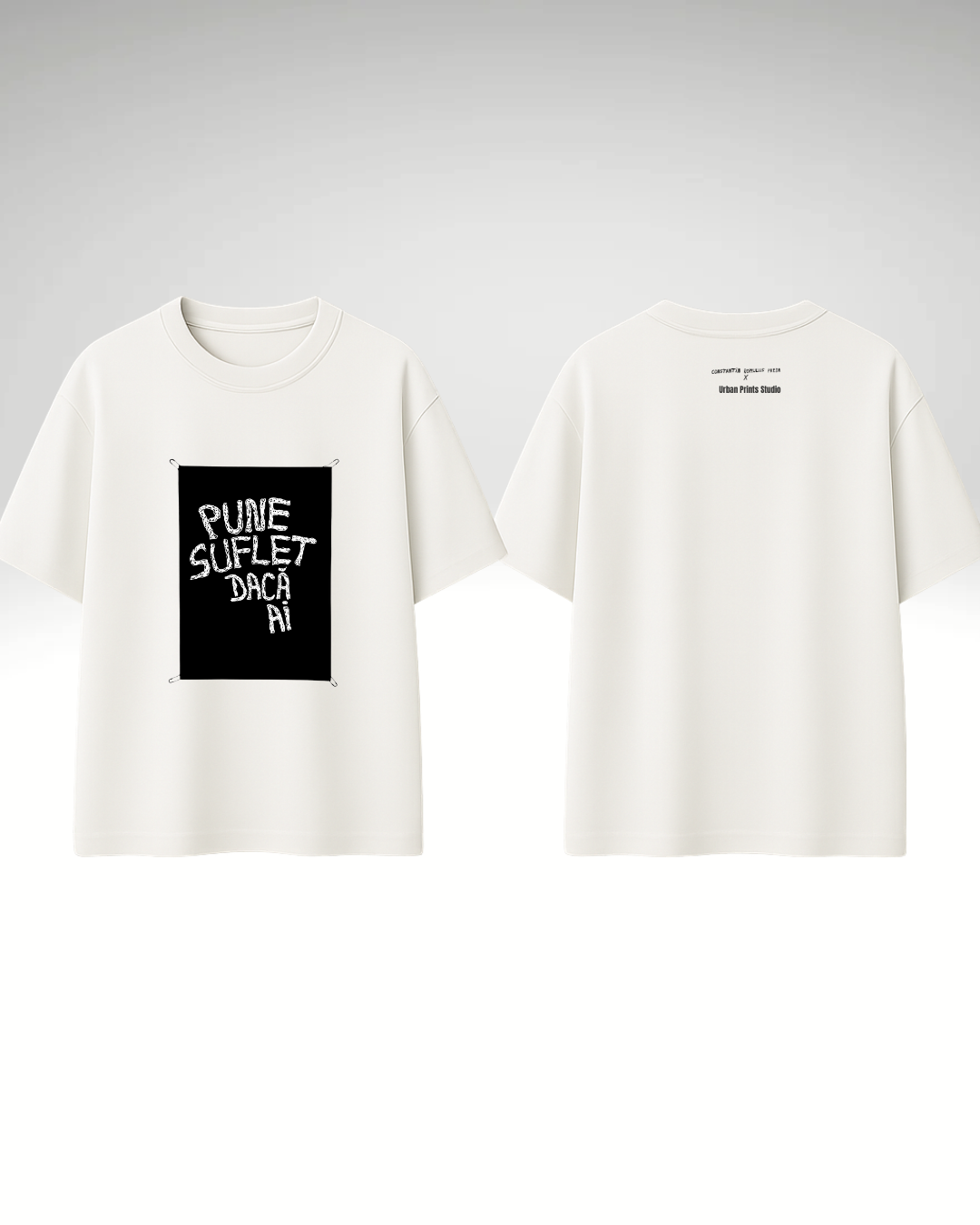 Tricou Pune suflet dacă ai (cu print detașabil)