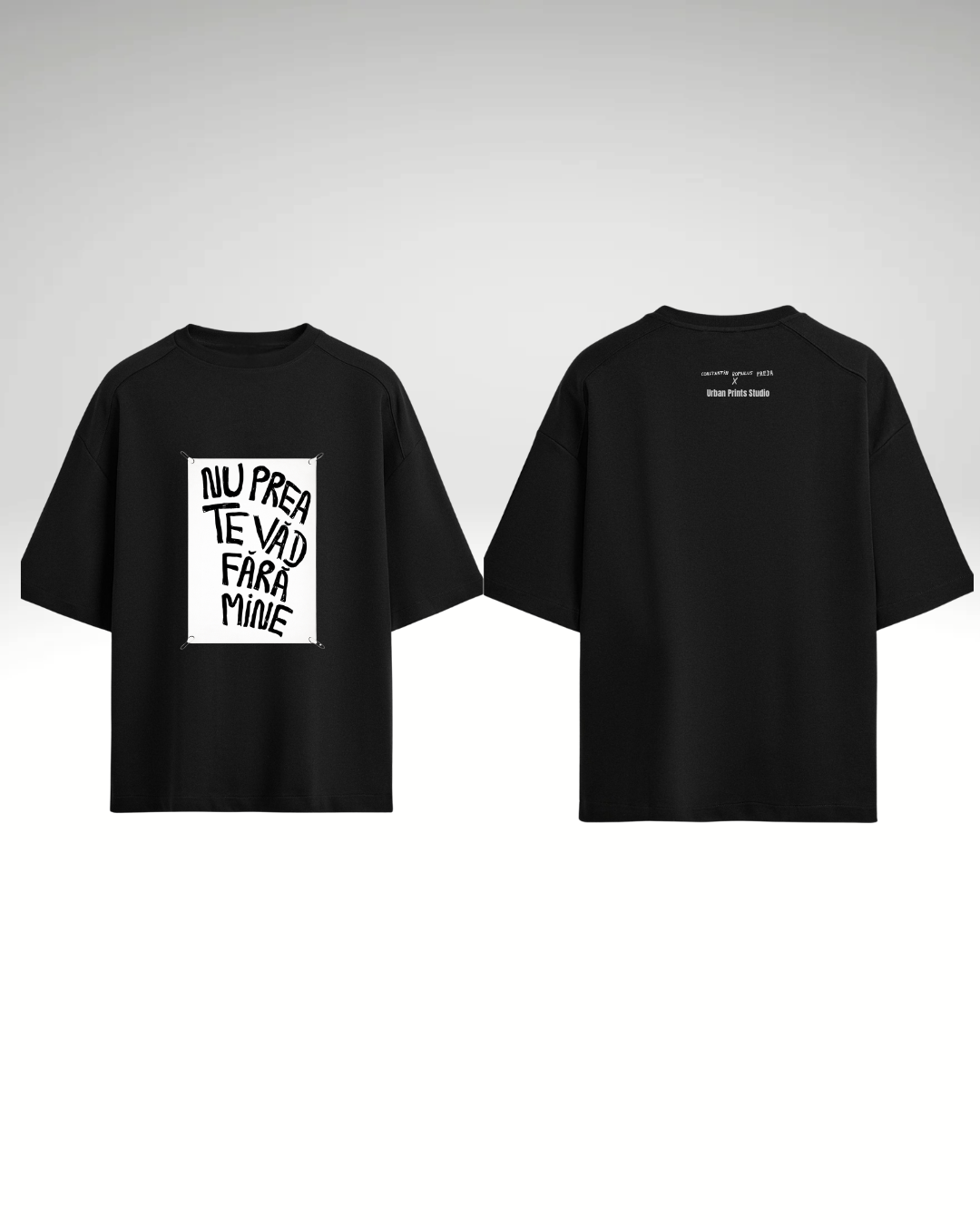 Tricou Nu prea te văd fără mine (cu print detașabil)