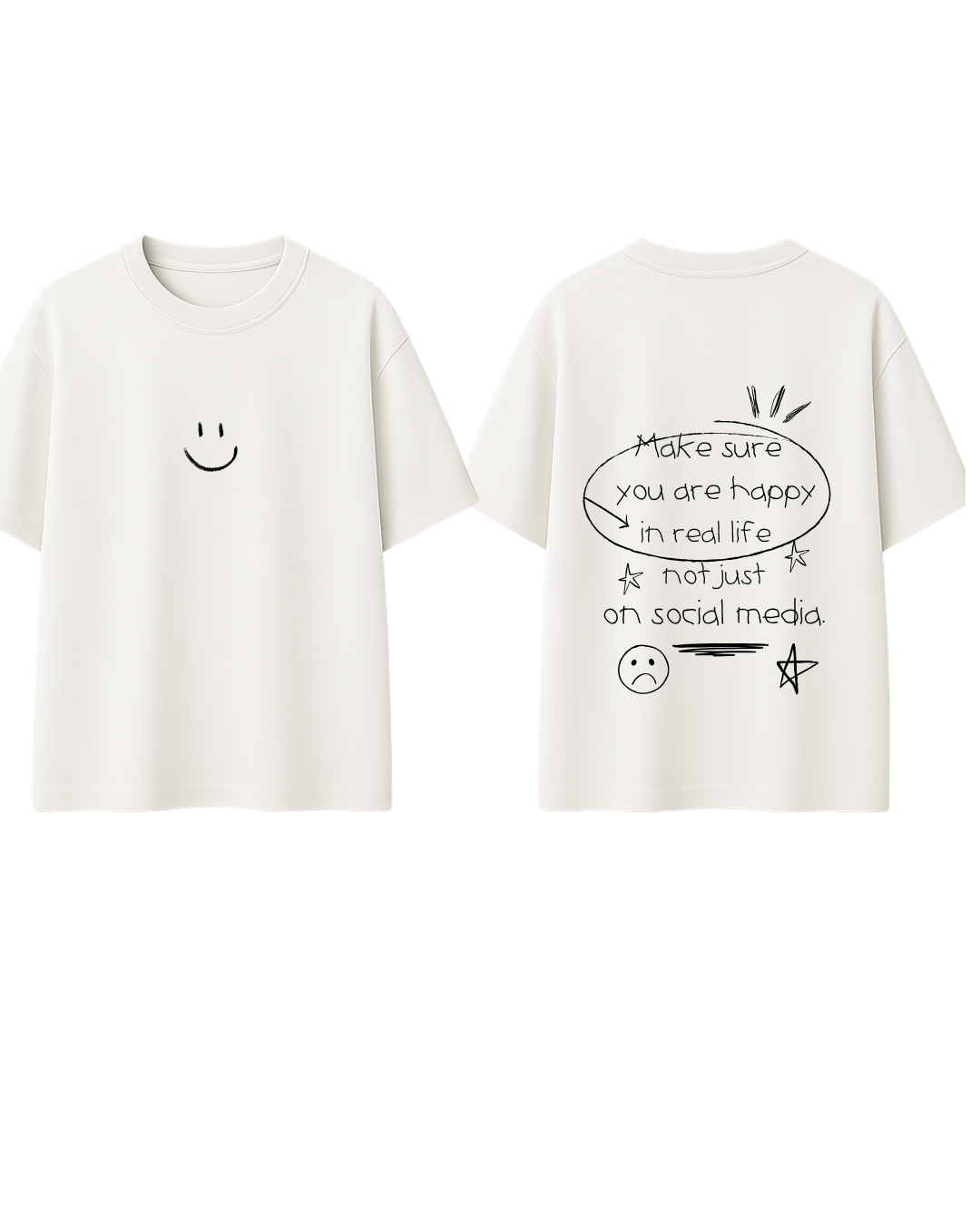 Tricou happy in real life