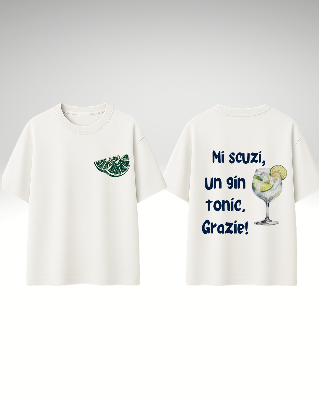 Tricou Mi scuzi, un gin tonic