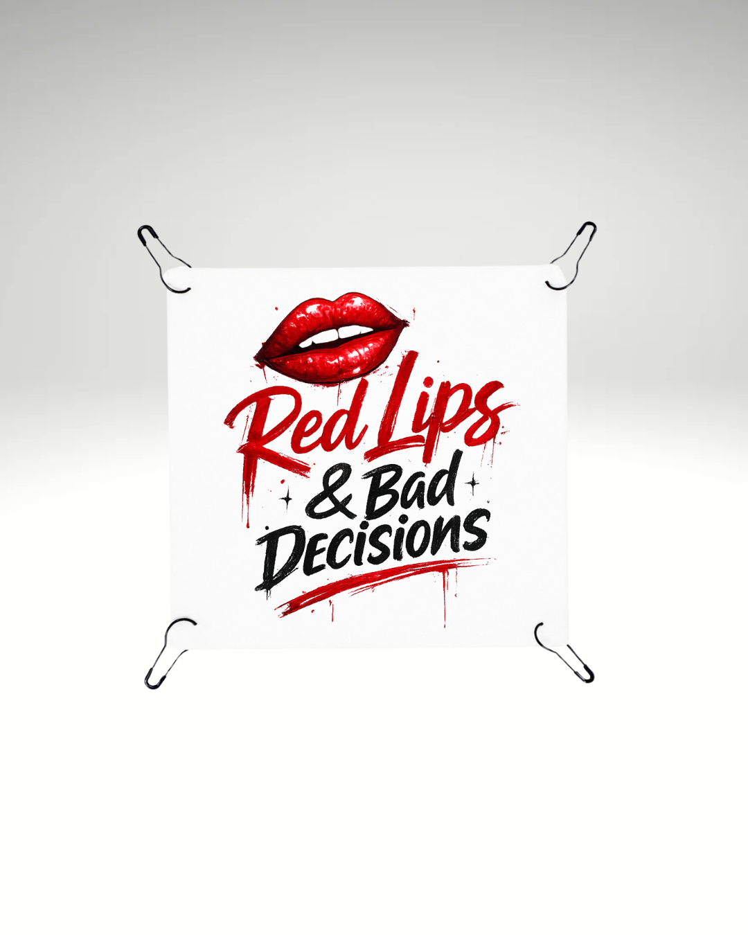 Print detașabil Red lips & bad decisions