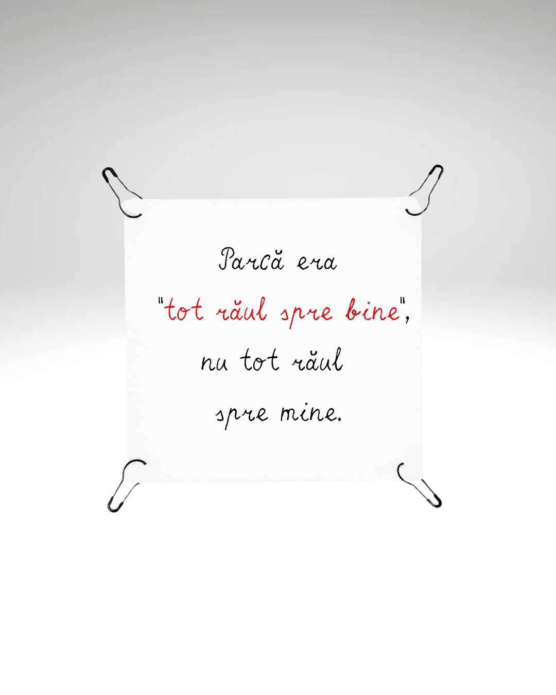 Print detașabil Tot răul spre bine
