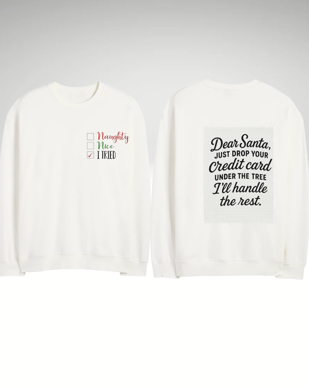 Hanorac fără glugă cu print detașabil Dear Santa