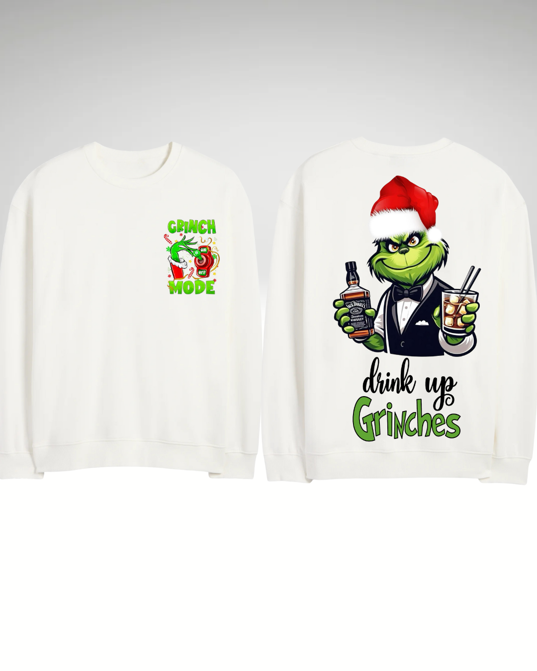 Hanorac fără glugă Drink up Grinches