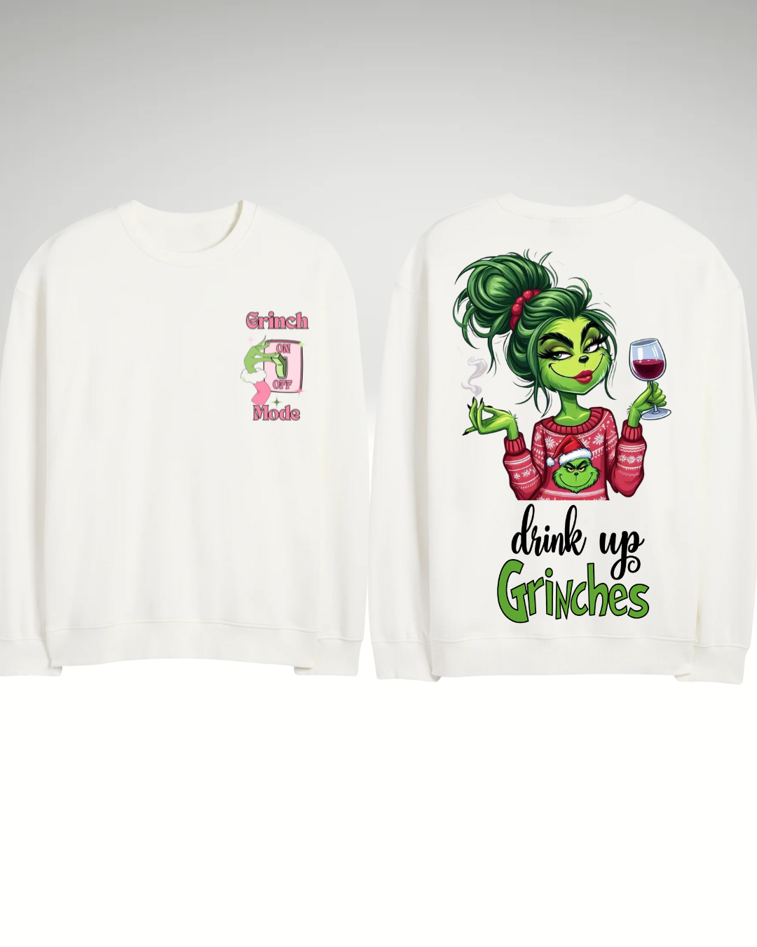 Hanorac fără glugă Drink up Grinches 2