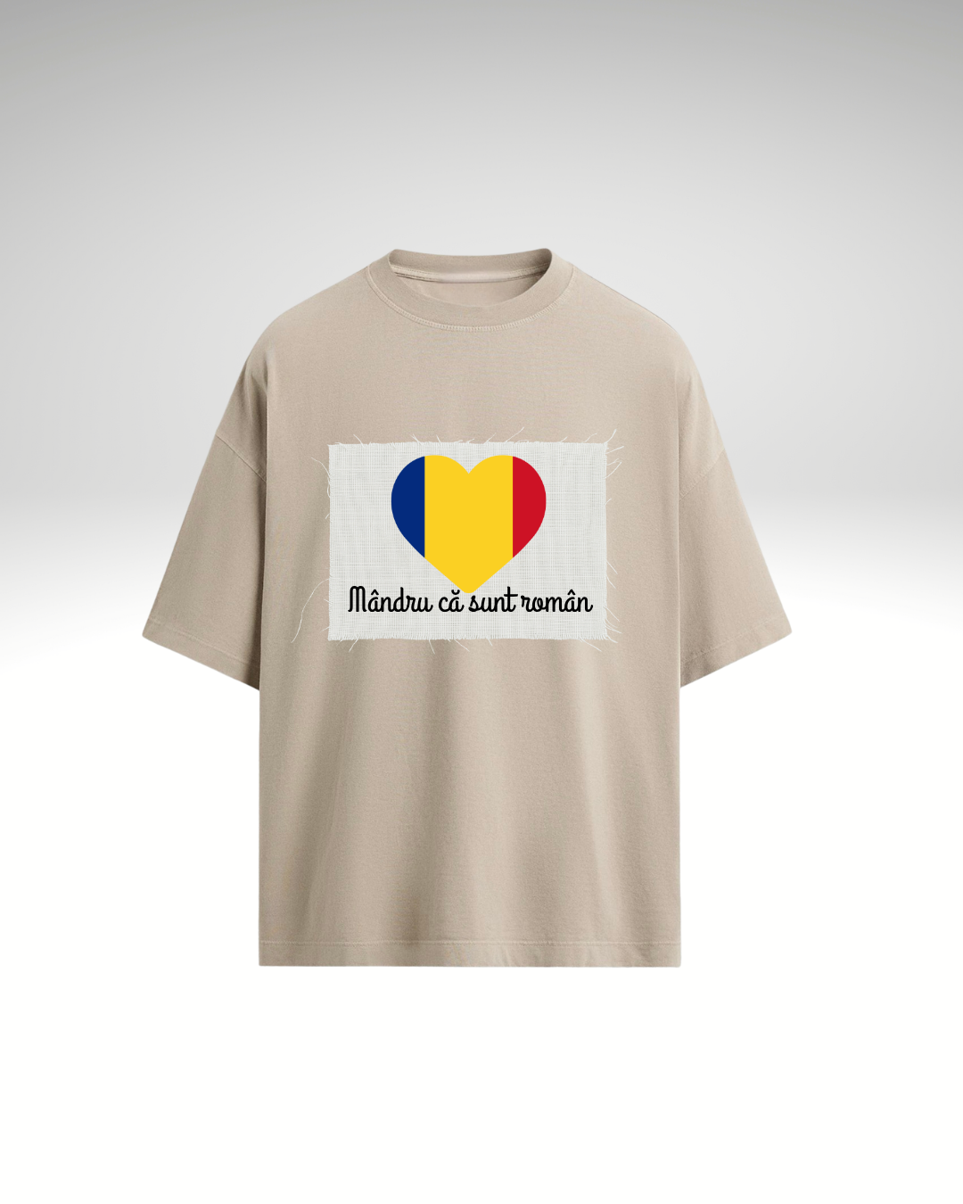 Tricou cu patch aplicat Mândru că sunt român