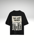 Tricou cu print detașabil Take what you need