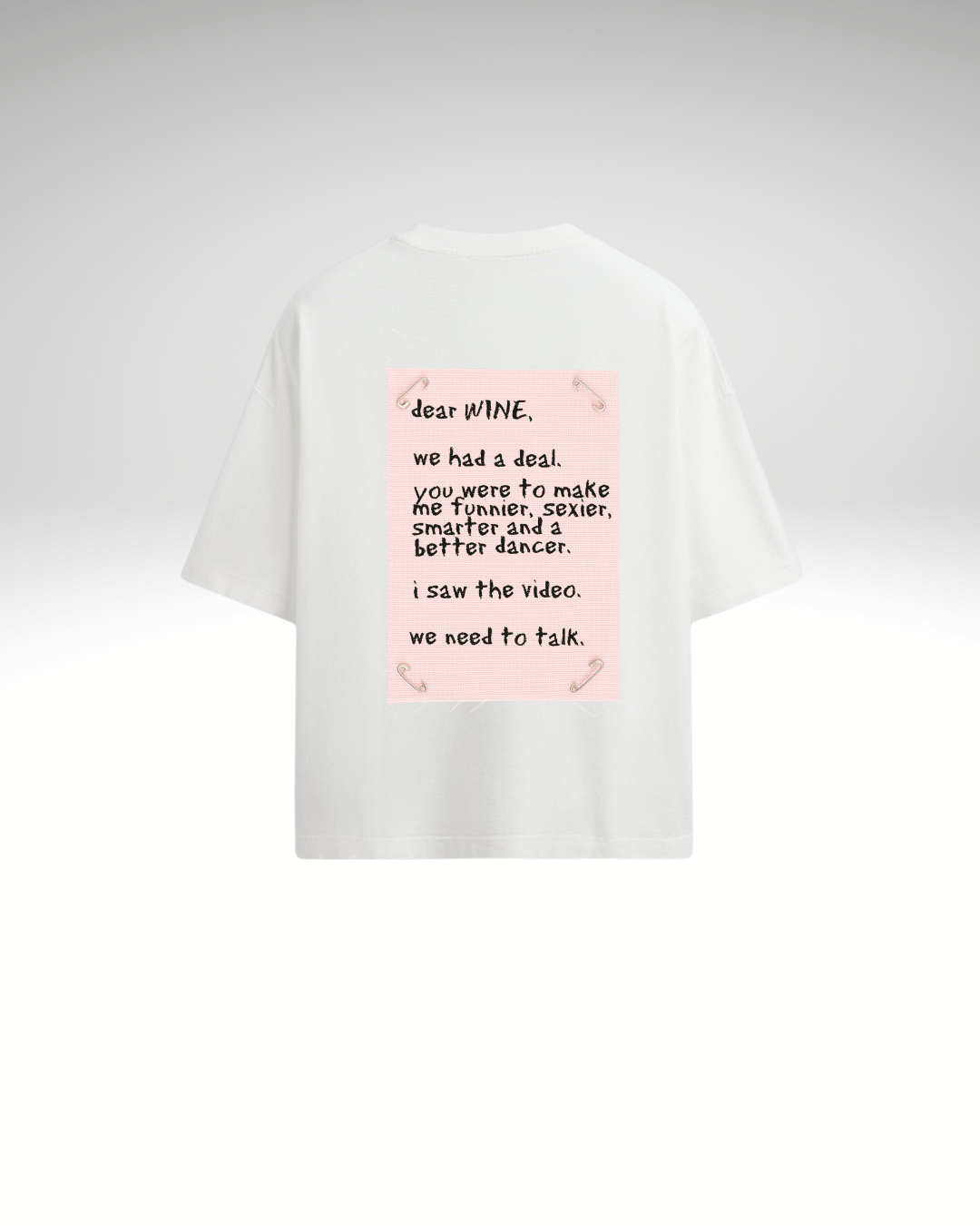 Tricou cu patch textil detașabil Dear Wine