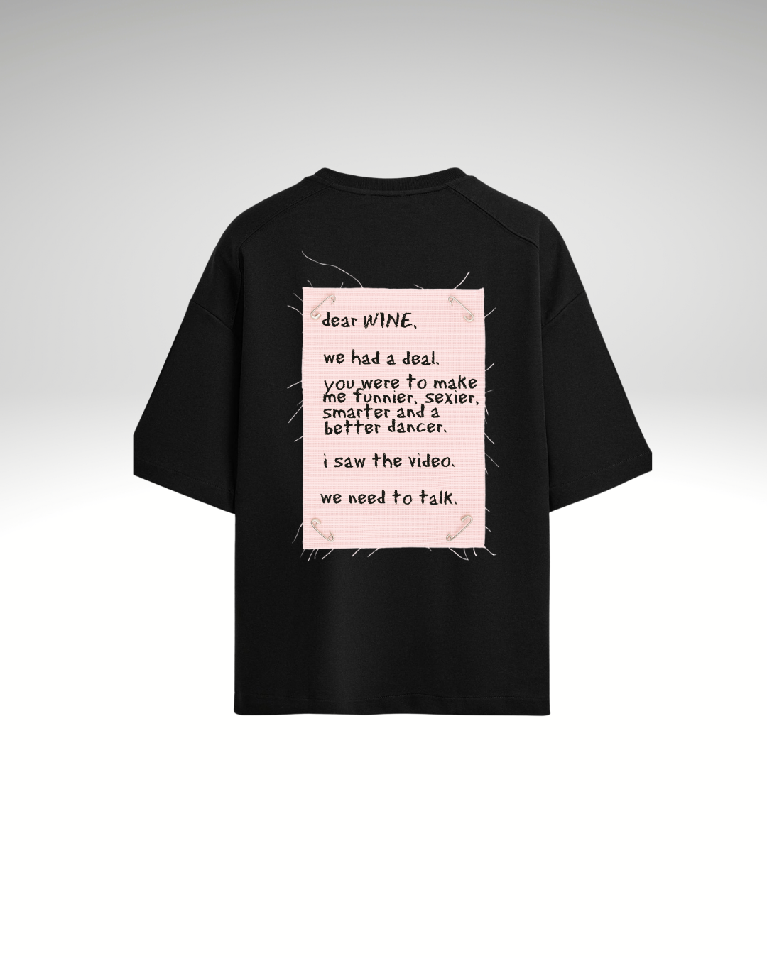 Tricou cu patch textil detașabil Dear Wine