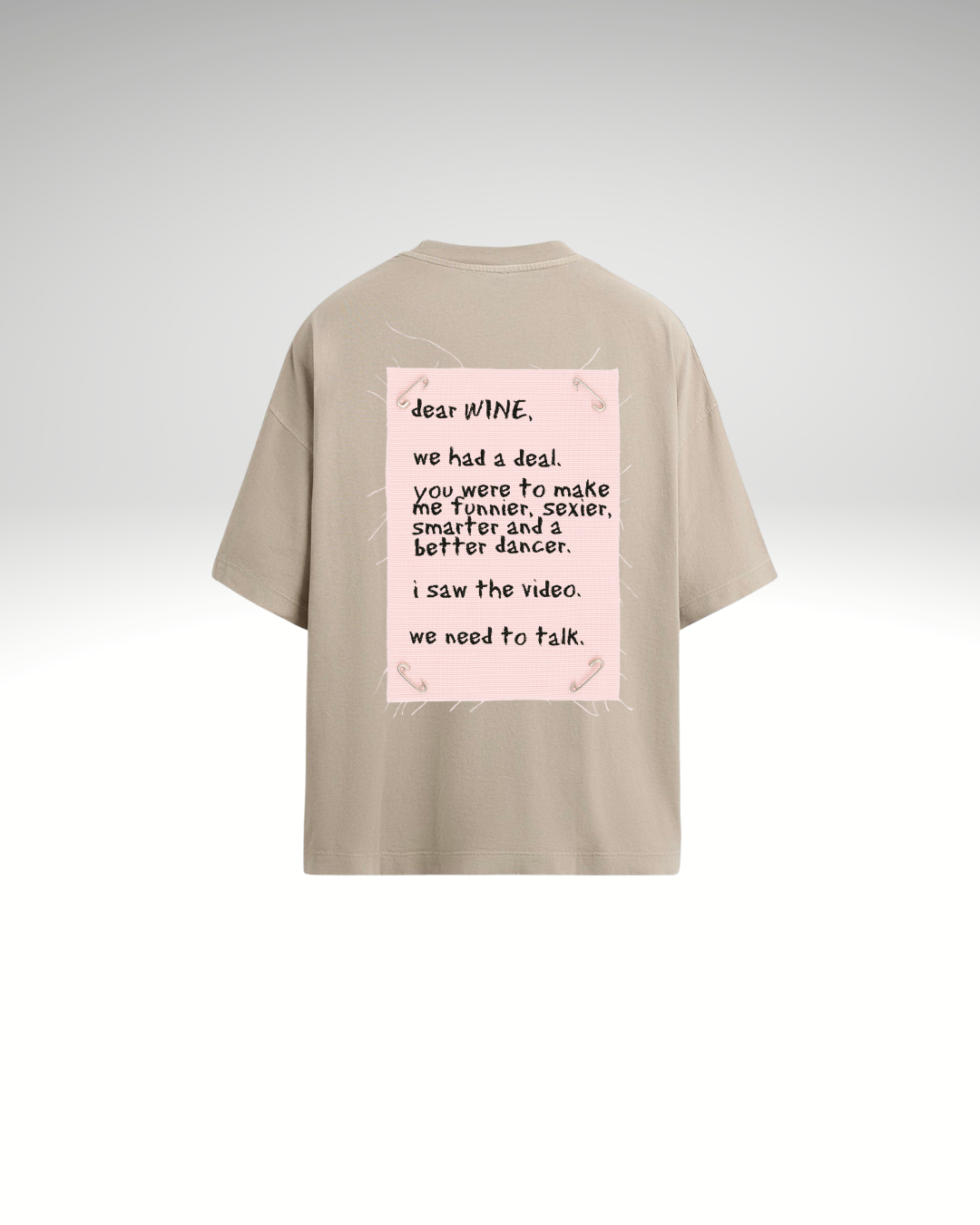 Tricou cu patch textil detașabil Dear Wine