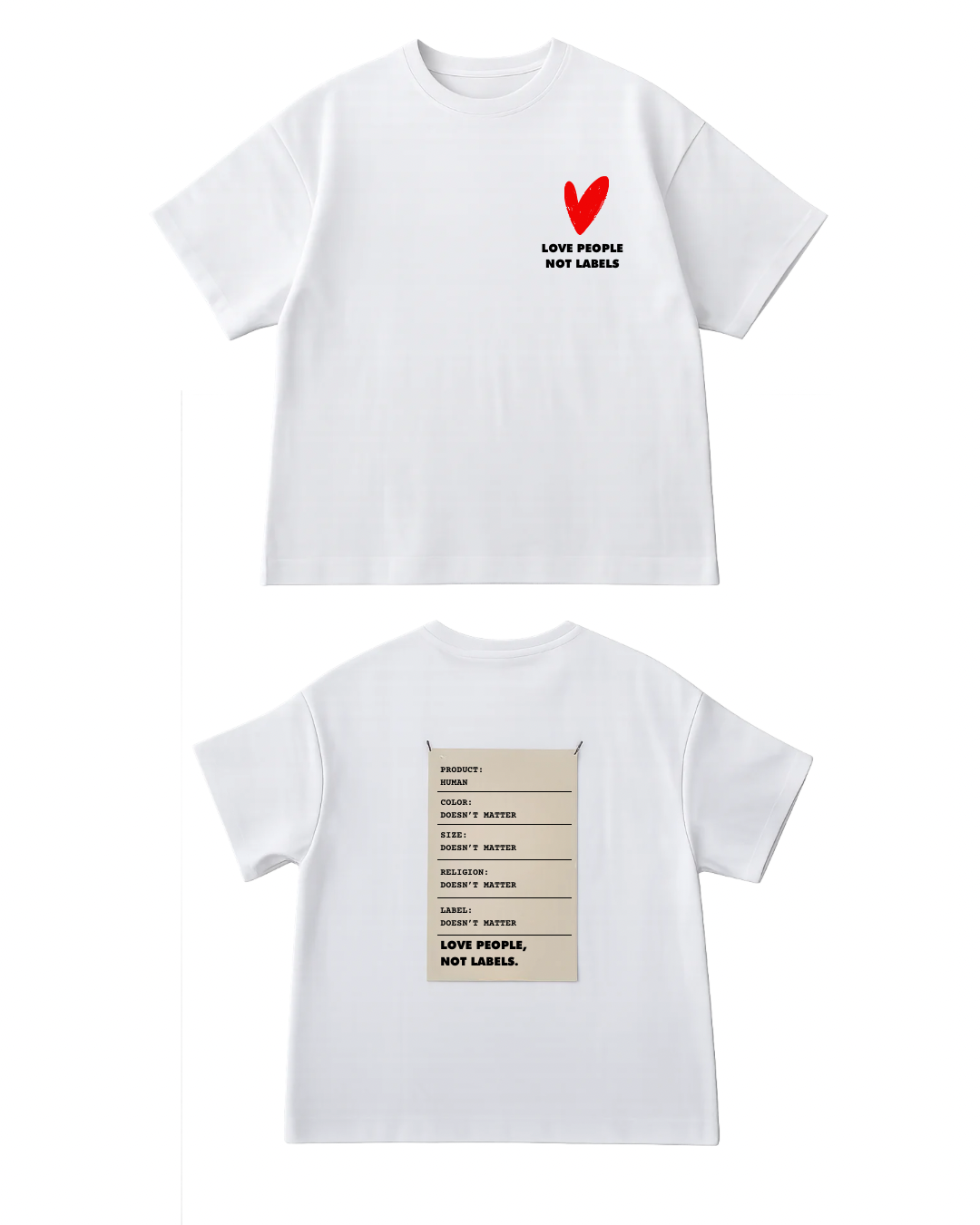 Tricou Love people not labels