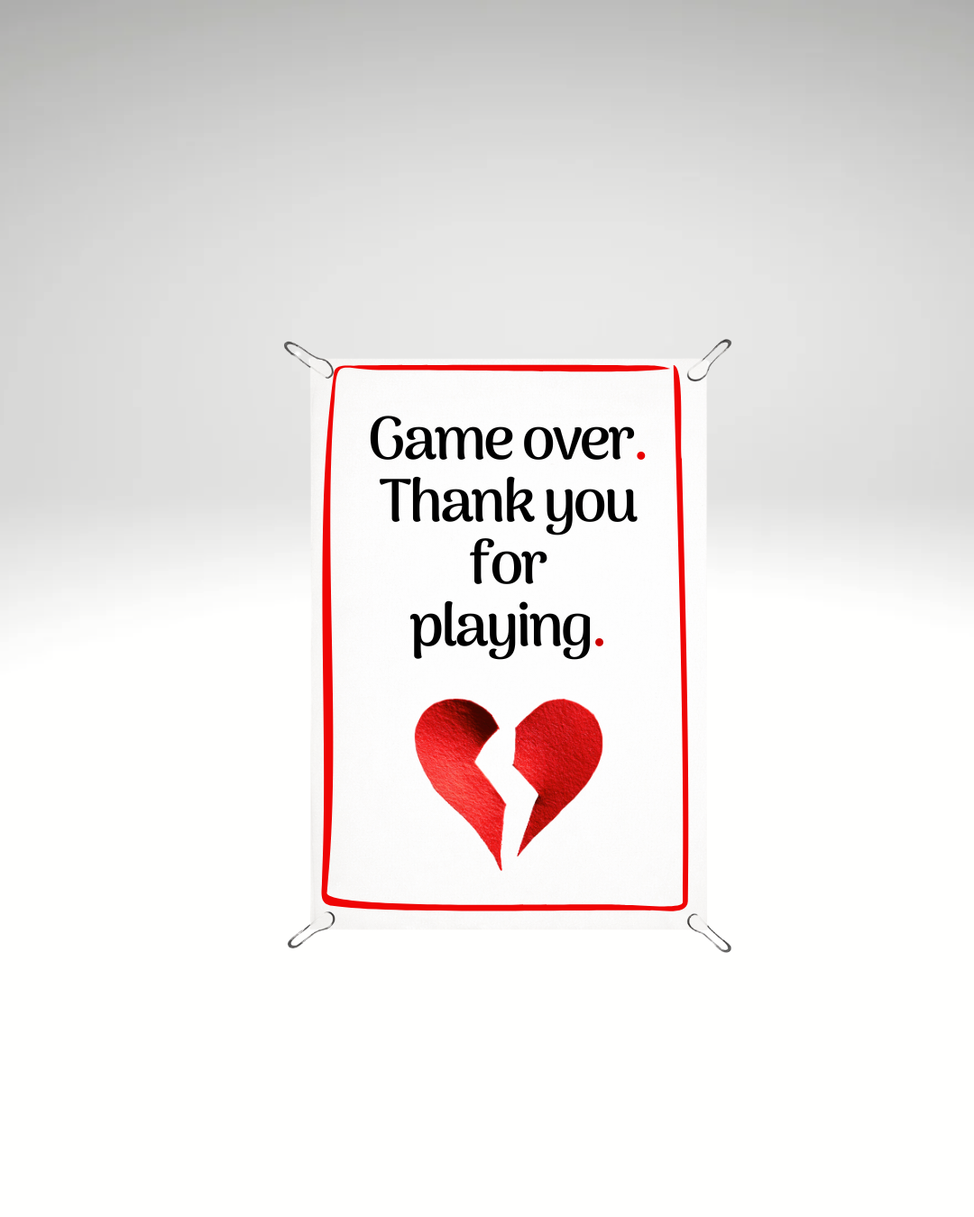 Print detașabil Game over