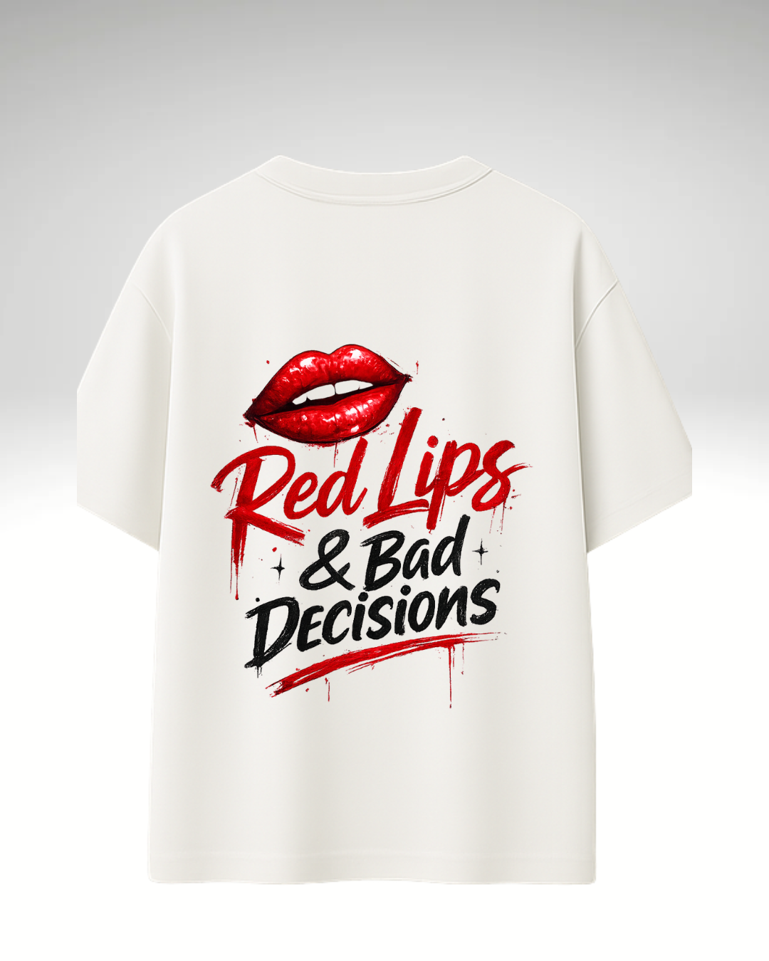 Tricou Red lips & bad decisions