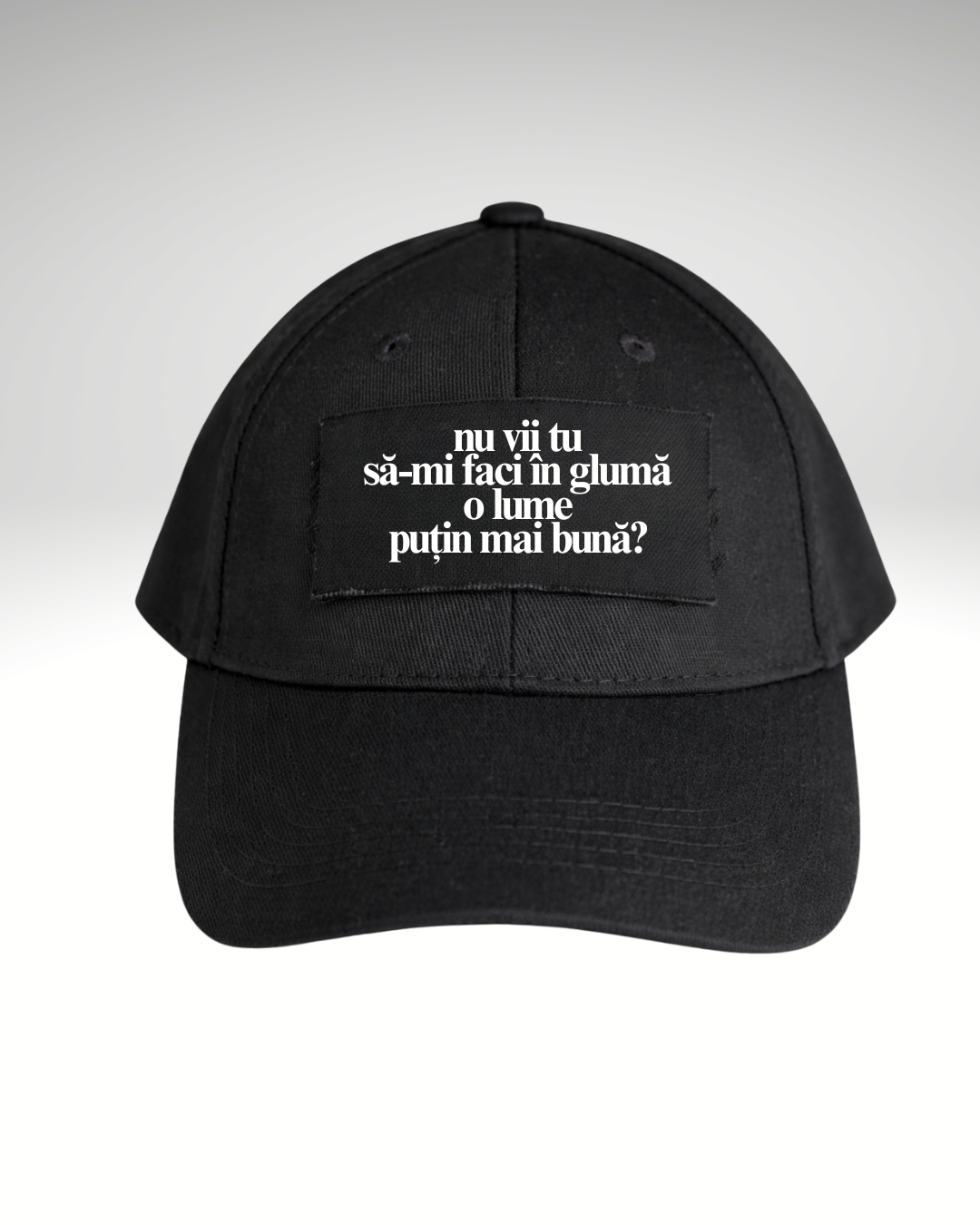 Șapcă nu vii tu să-mi faci în glumă o lume puțin mai bună?